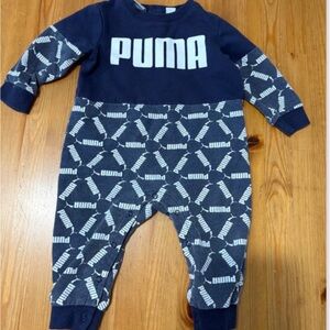 2/12$ PUMA Blue Patterned Kids One Piece